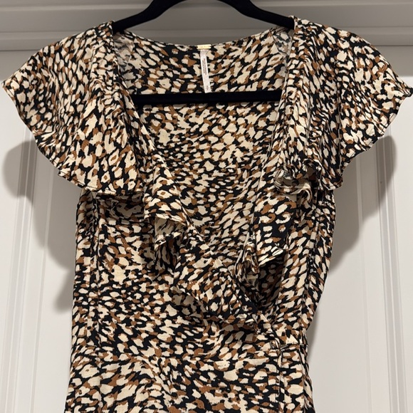 Free People French Quarter Wrap Mini Dress | Size Small | Summer Dress - Picture 4 of 9